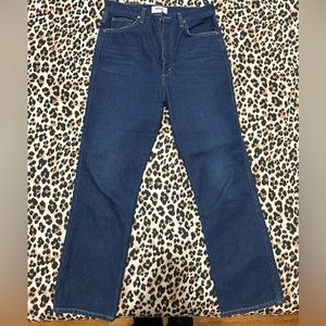Agolde high rise kick flare in blue size 28 VGC